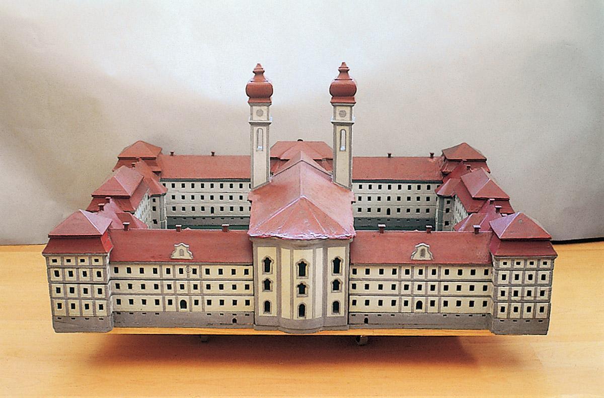 Hölzernes Architekturmodell des Prämonstratenserklosters Schussenried von Dominikus Zimmermann um 1749