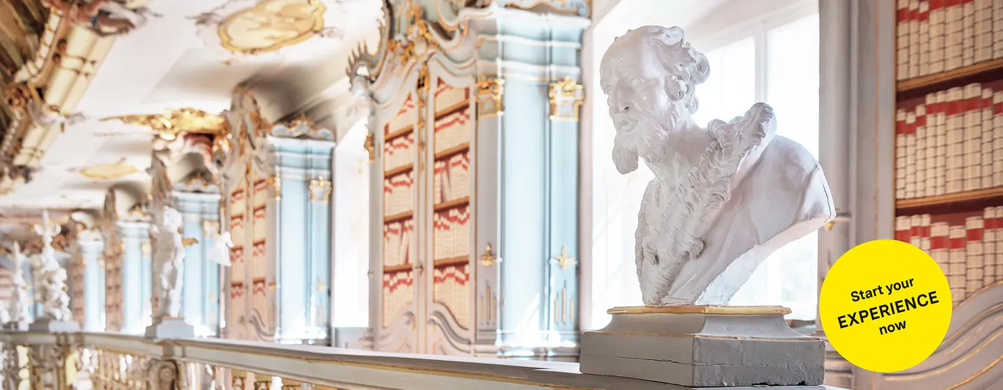 Schussenried Monastery, advertising banner for the app "Monument BW"