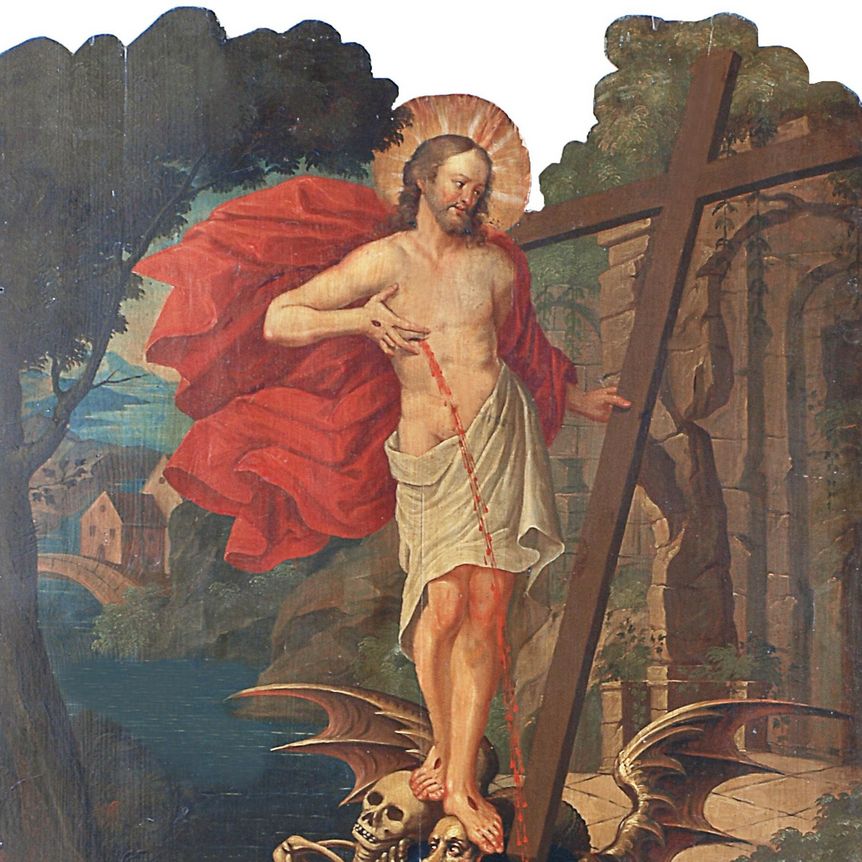 Kloster Schussenried, Heiliges Grab, Detail Triumphierender Christus