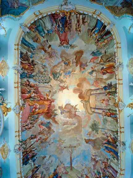 Kloster Schussenried, Deckengemälde im Bibliothekssaal von Kloster Schussenried