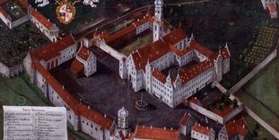 Historische Ansicht von Kloster Schussenried, Gemälde von 1721 im Klostermuseum