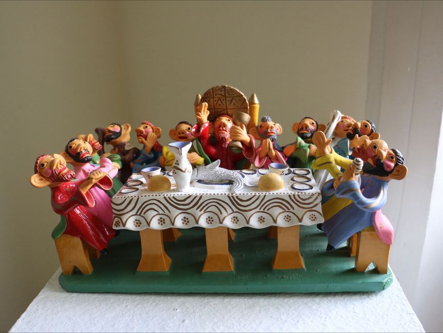 Foto: Hansi Schmehle Kloster Schussenried, Ausstellung, Schmehle-Knöpfler, Das letzte Abendmahl