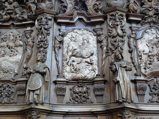 Kloster Schussenried, Detail im Chorgestühl der Klosterkirche St. Magnus