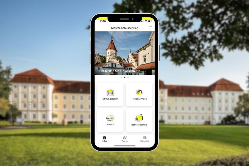 Kloster Schussenried, Startseite des Monuments in der App Monument BW