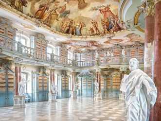 Kloster Schussenried, Detail Kirchenvater im Bibliothekssaal