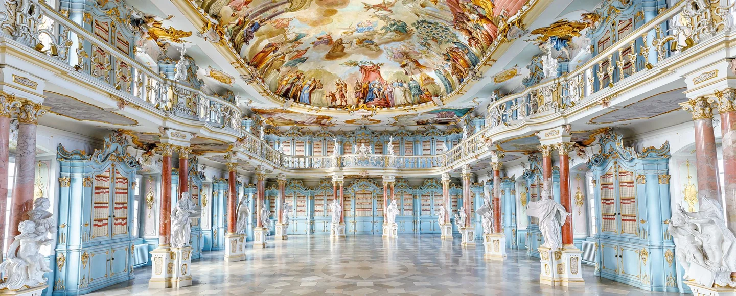 Monastère de Schussenried, salle de la bibliothèque