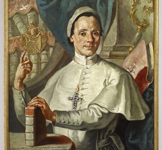 Bildnis Nikolaus Kloos, Ölgemälde von Gottfried Bernhard Götz um 1758, Standort Kloster Schussenried